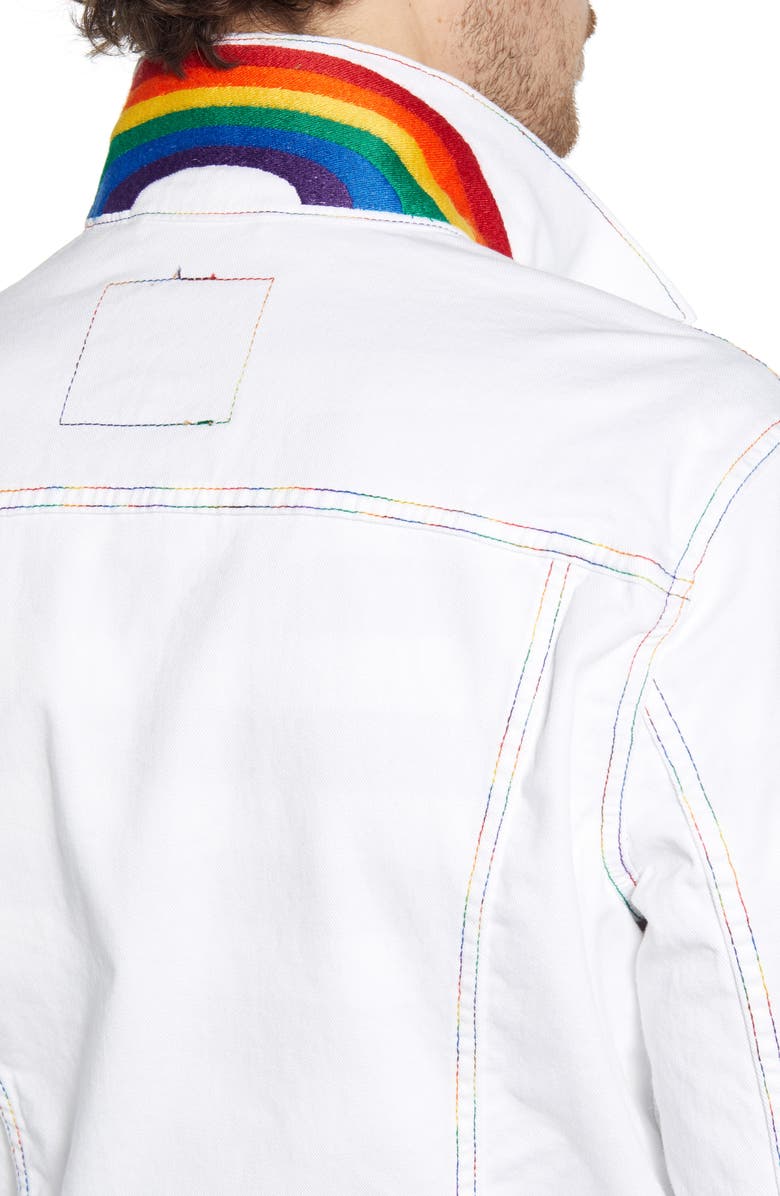 Levi's<sup>®</sup> Rainbow Embroidered Trucker Jacket, Alternate, color,