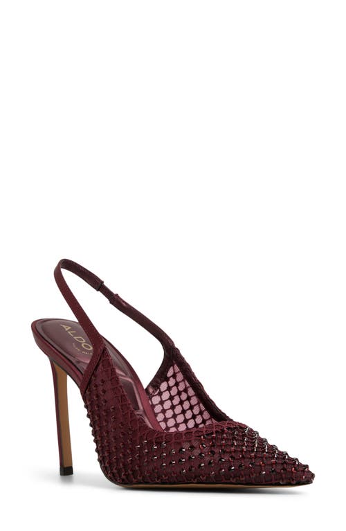 Aldo Marciana Slingback Pointed Toe Pump In Burgundy