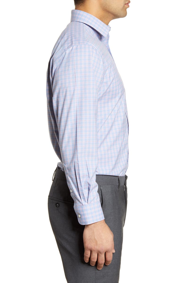 NORDSTROM MEN'S SHOP Traditional Fit Non-Iron Check Dress Shirt, Alternate, color,