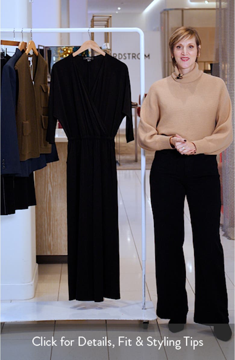 Travel Wide Leg Jersey Jumpsuit, sales video thumbnail