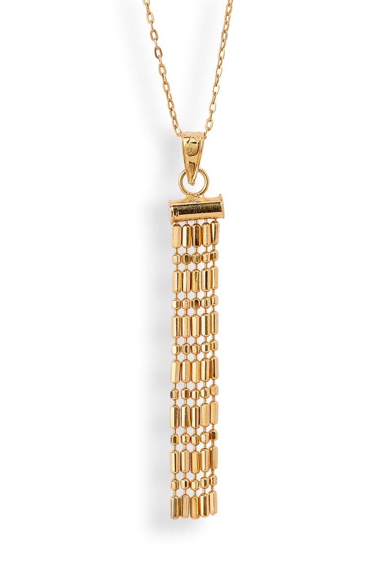 14K Gold Fringe Pendant Necklace   (Nordstrom Exclusive), Main, color, YELLOW GOLD