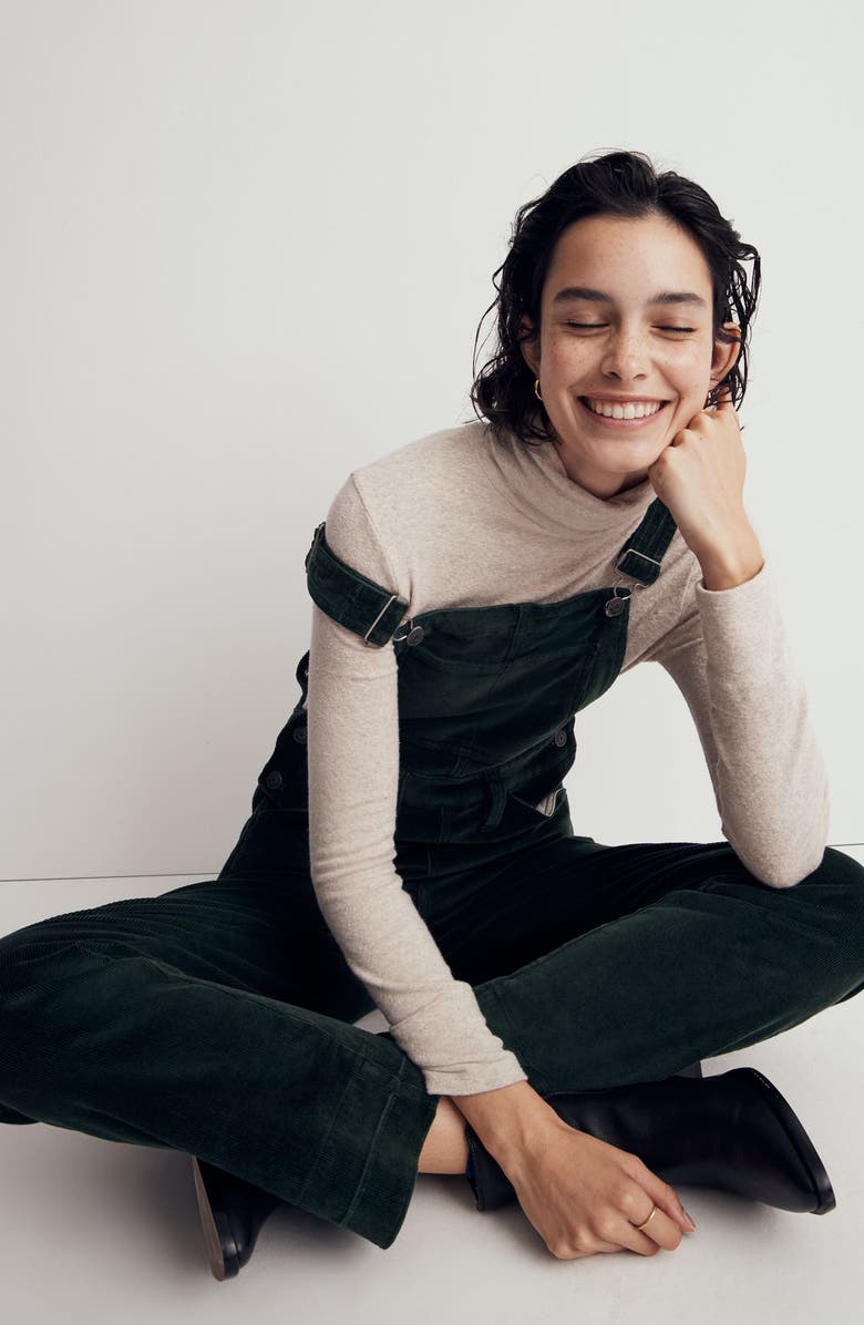 Madewell Straight Leg Corduroy Overalls, Alternate, color,