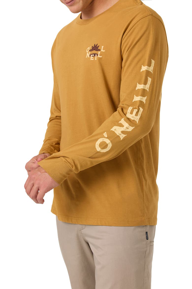 El Calafate Long Sleeve Cotton Graphic T-Shirt, Alternate, color, BONE BROWN