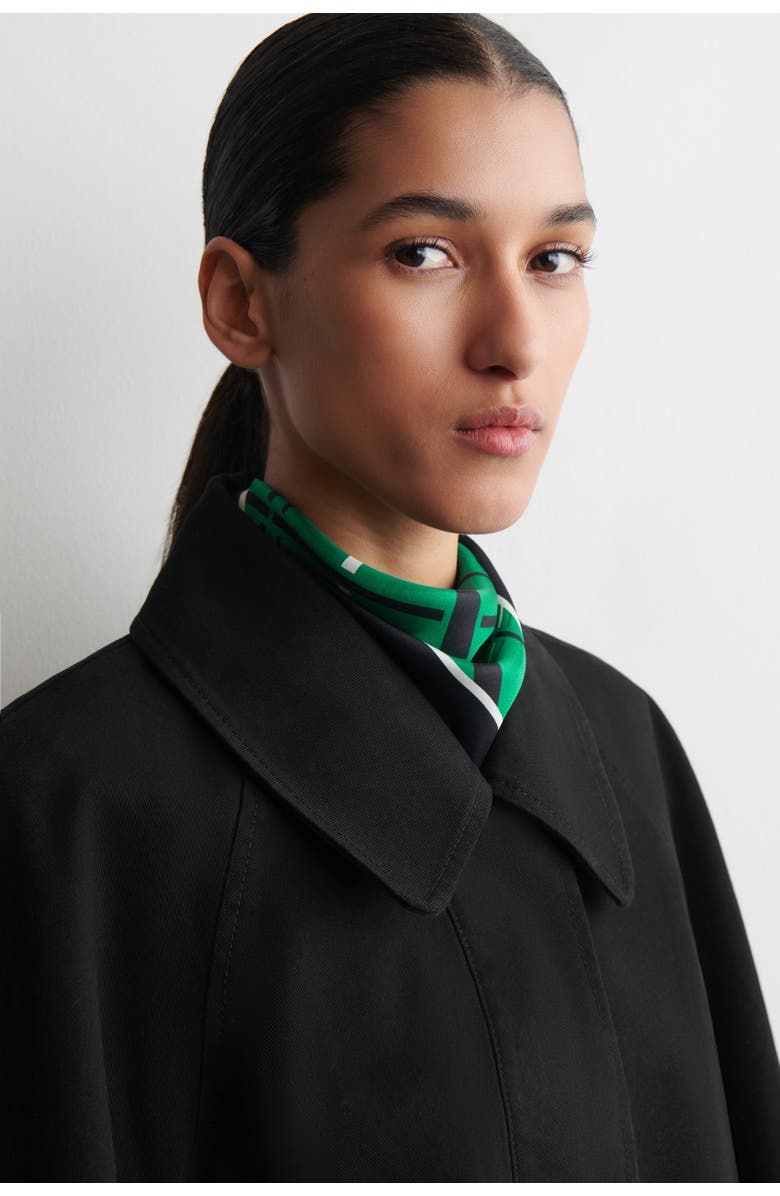 COS Rounded Cotton Blouson Jacket, Alternate, color, Black