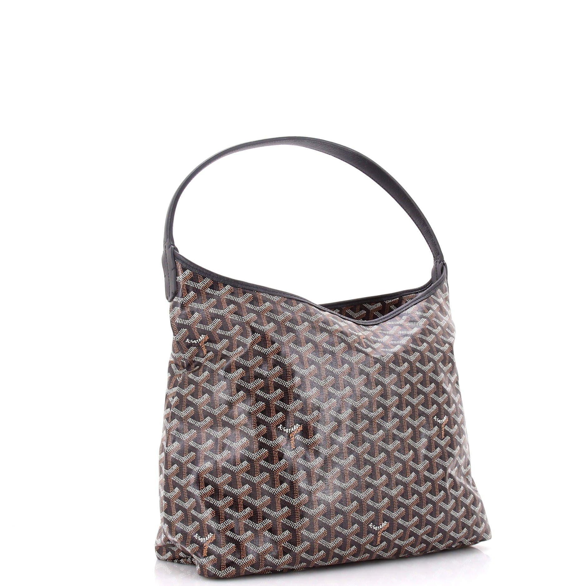 Pre-Owned Goyard Boheme Hobo Coated Canvas, Alternate, color, Black