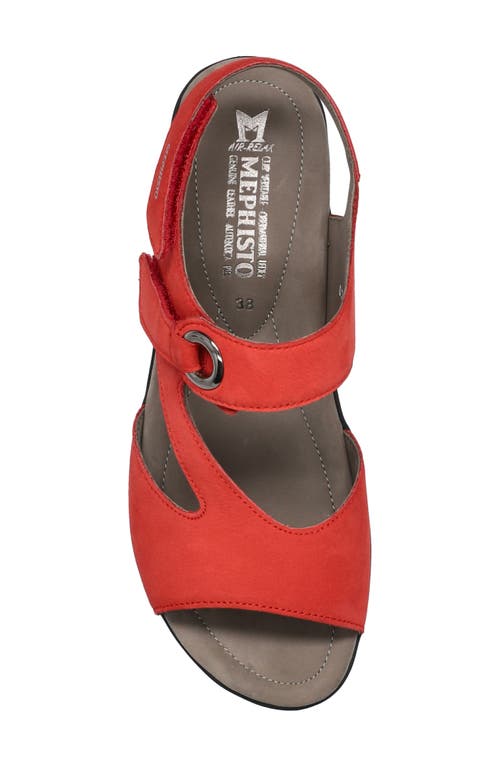 Mephisto Prissie Ankle Strap Sandal In Scarlet