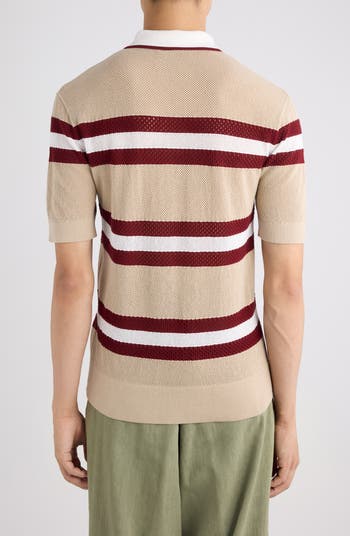 Dries Van Noten Mercy Stripe Polo Sweater | Nordstrom