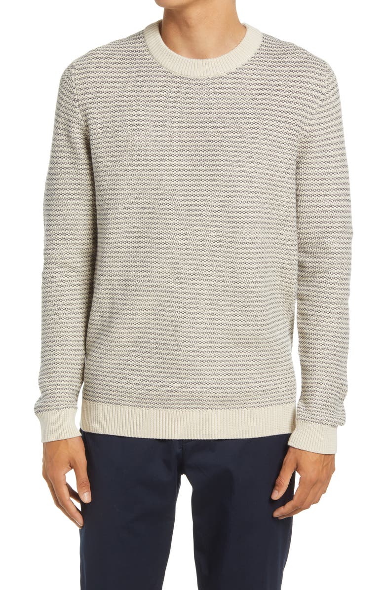 Selected Homme Wes Crewneck Organic Cotton Blend Sweater, Main, color, 