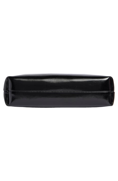 Stand Oil Plump Faux Leather Shoulder Bag In Black