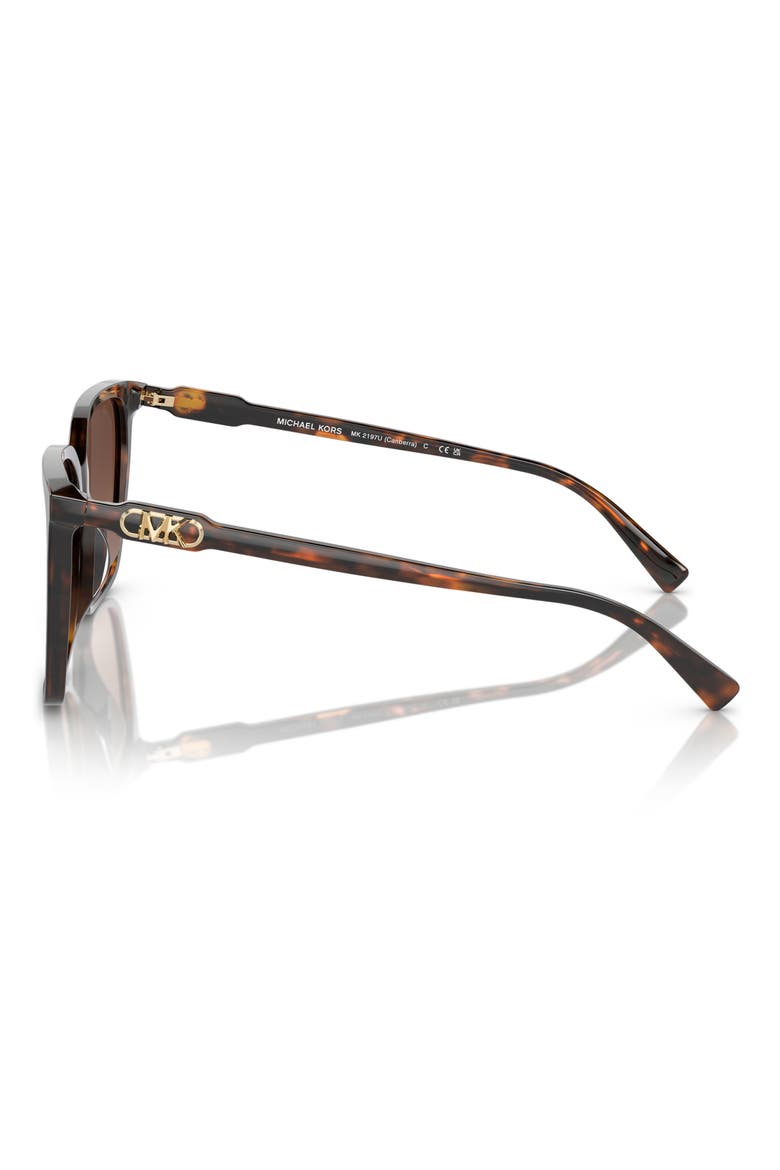Canberra 56mm Polarized Square Sunglasses, Alternate, color, DARK TORTOISE / BROWN GRADIENT POLAR