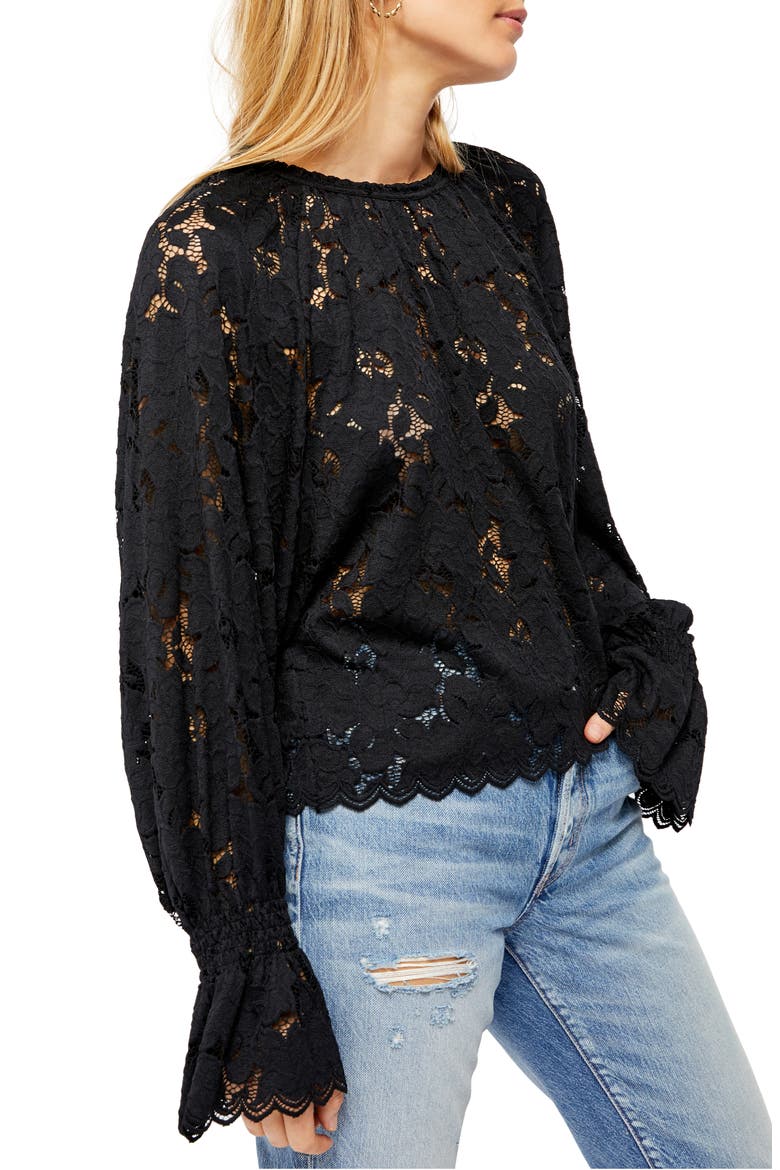 Olivia Lace Top, Alternate, color, BLACK