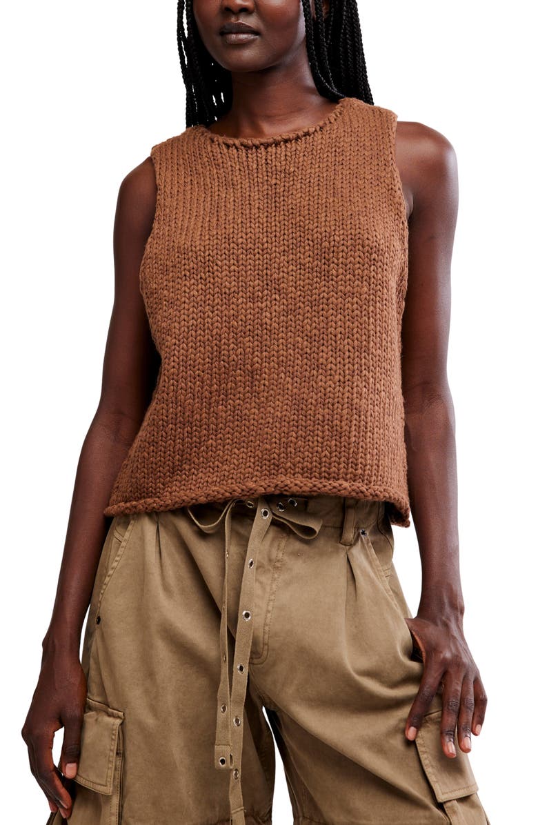 Free People Opal Sweater Tank, Main, color, Emperador