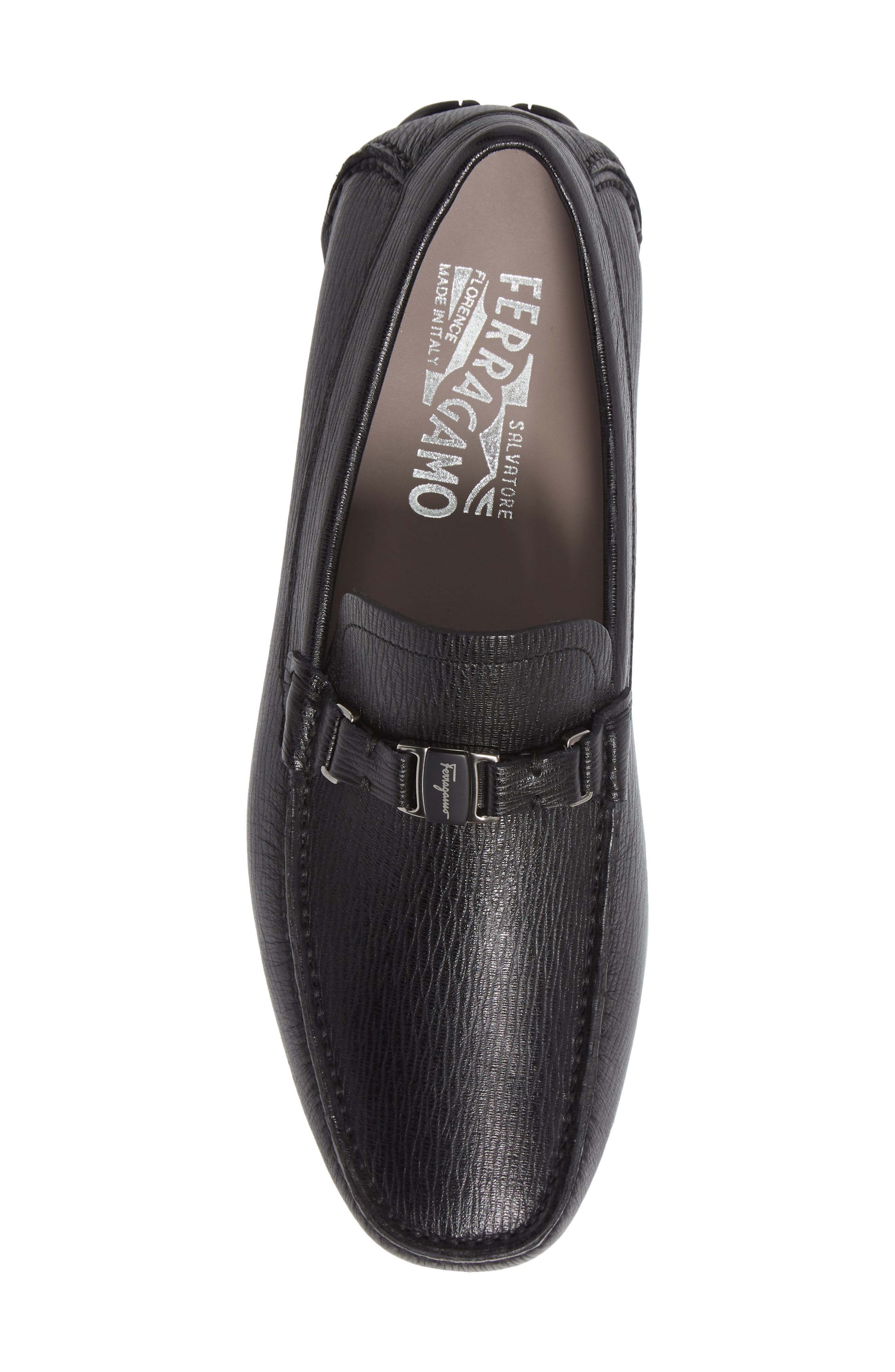 Salvatore Ferragamo Amer Driving Loafer, Alternate, color, BLACK