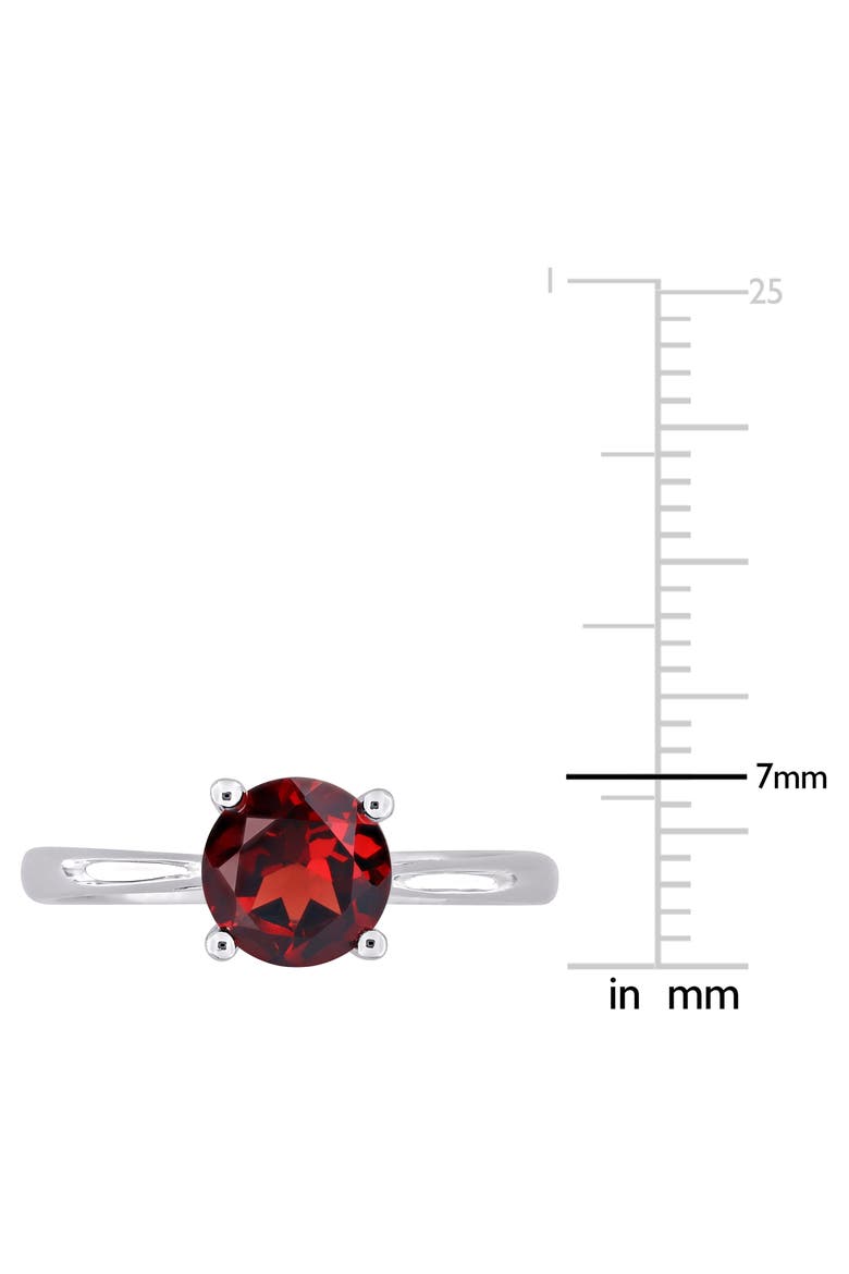 Garnet Solitaire Ring, Alternate, color, RED