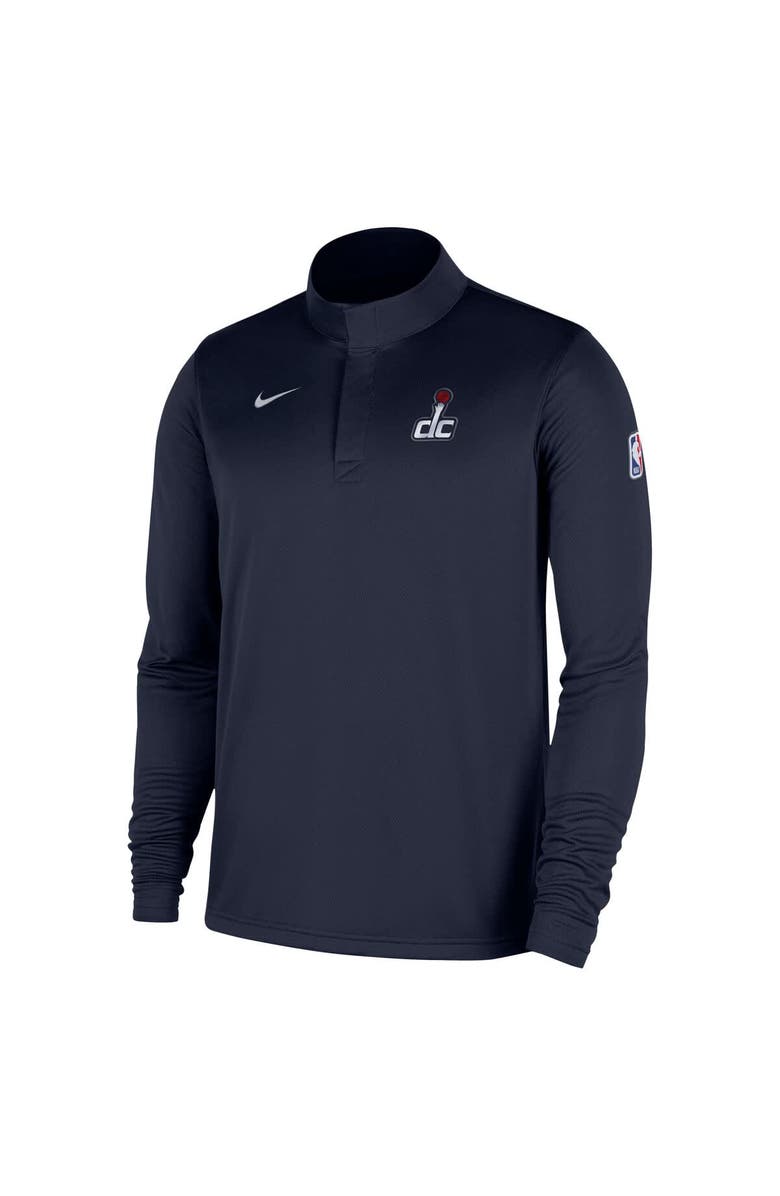Nike Men's Nike Navy Washington Wizards 2025/26 Authentic Coaches Quarter-Zip Dri-Fit Top, Alternate, color, Navy