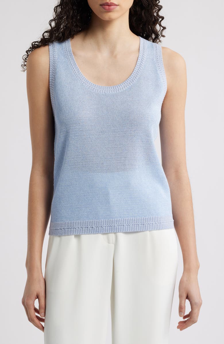 KOBI HALPERIN Metallic Sweater Tank, Main, color, Light Blue