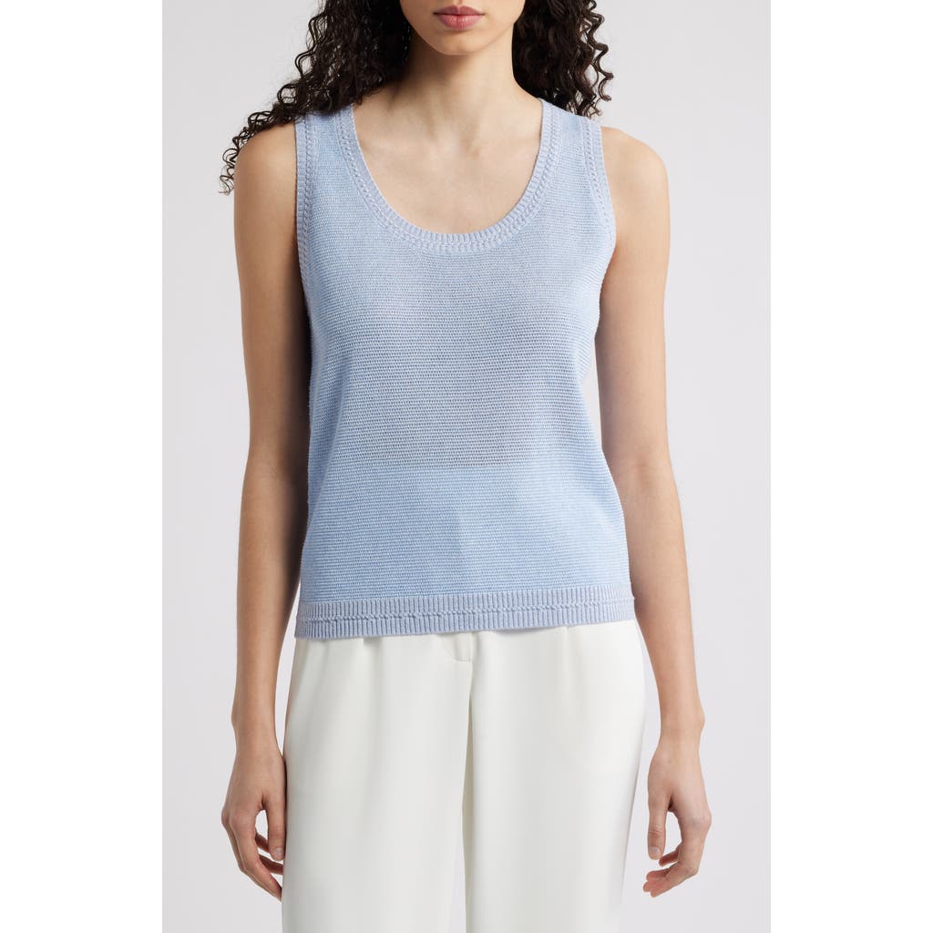 Kobi Halperin Metallic Sweater Tank In Light Blue