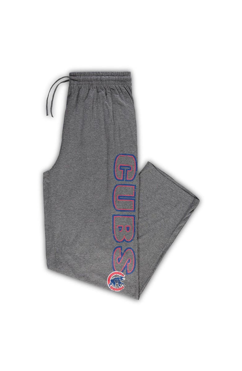 PROFILE Men's Heathered Charcoal Chicago Cubs Jersey Sleep Pants, Main, color,