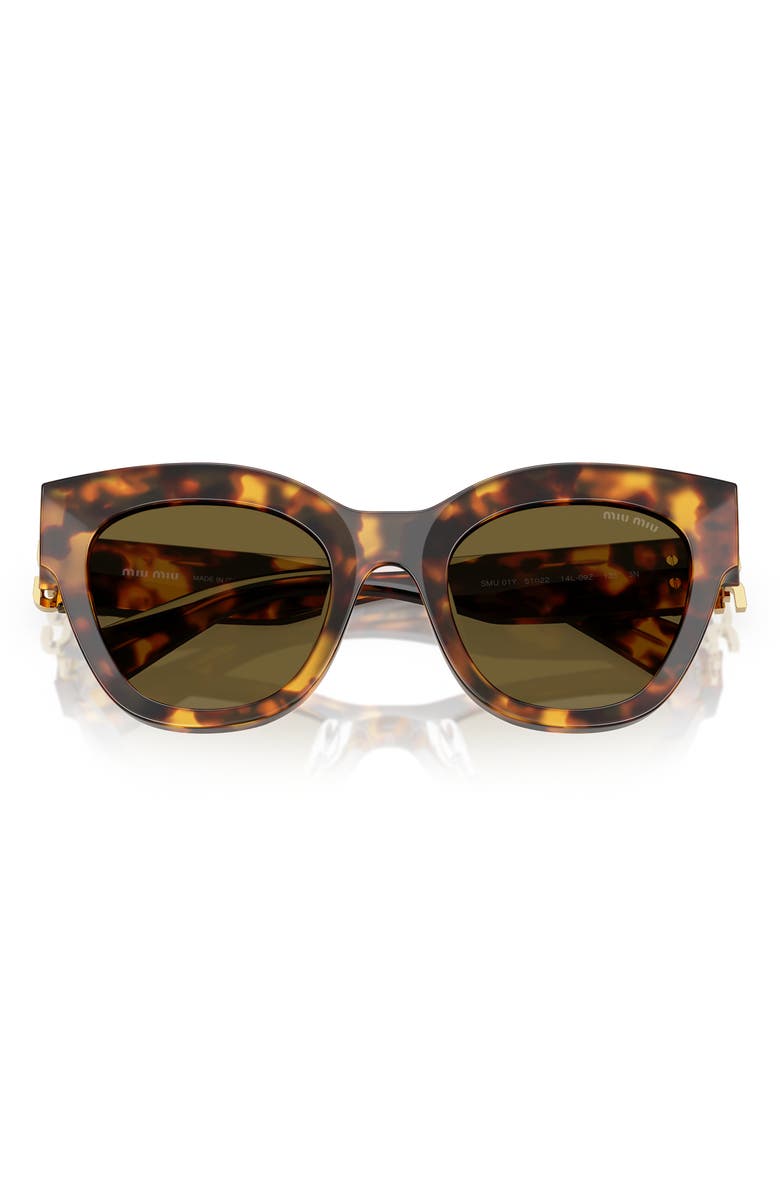 Miu Miu 51mm Butterfly Sunglasses, Alternate, color, Blonde Havana