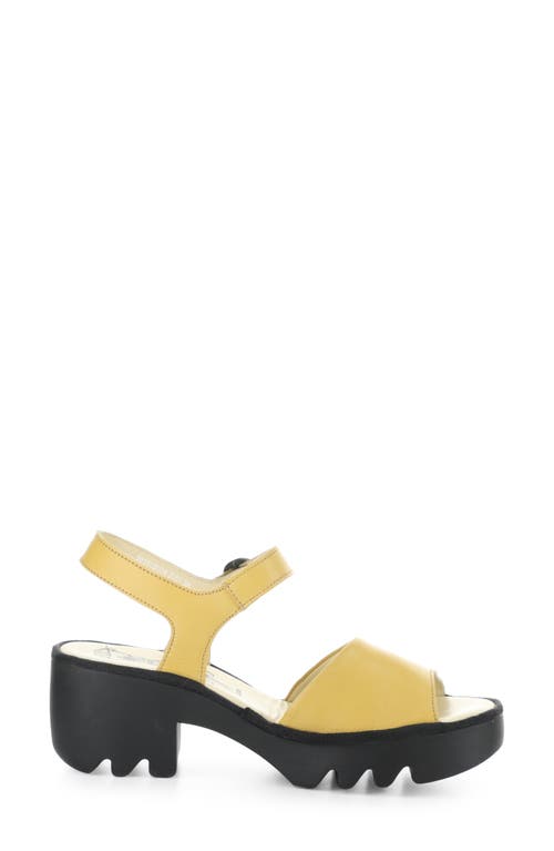 Fly London Tull Platform Sandal In Yellow