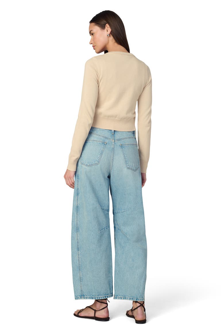 The Dani Crop Cotton Blend Cardigan, Alternate, color, SAND