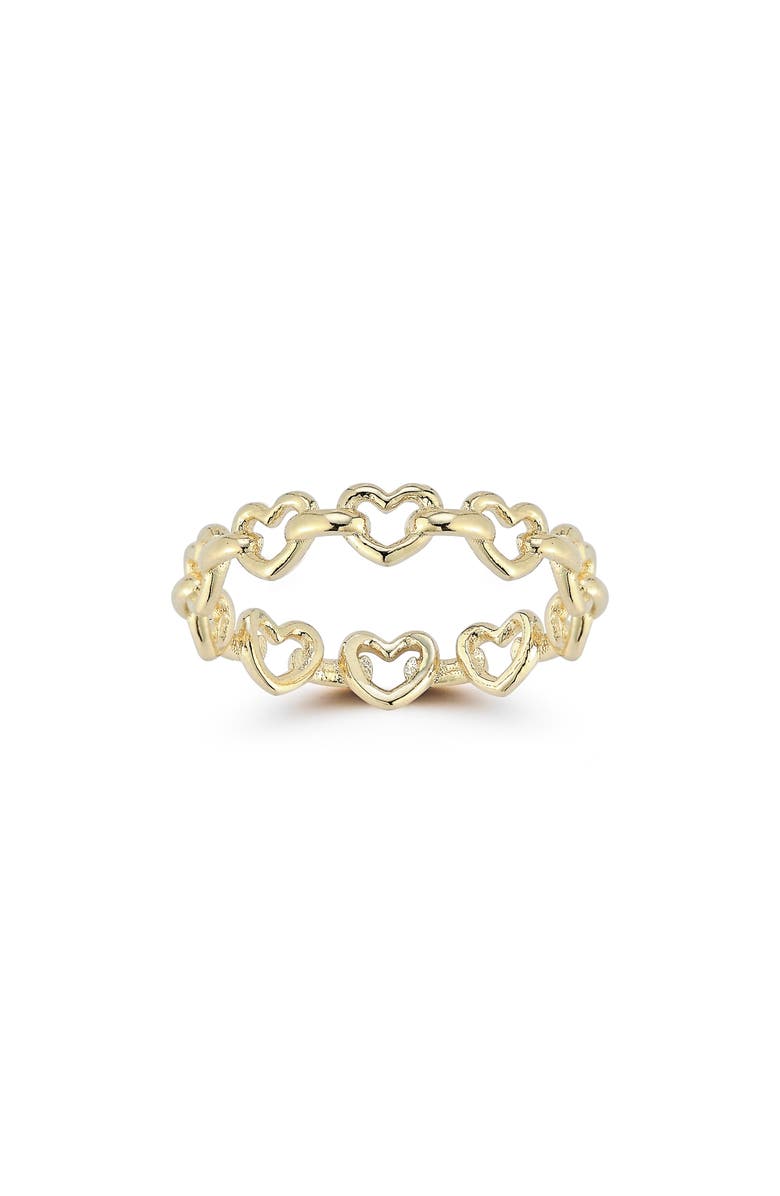 Ember Fine Jewelry Heart Link Ring, Alternate, color, Gold