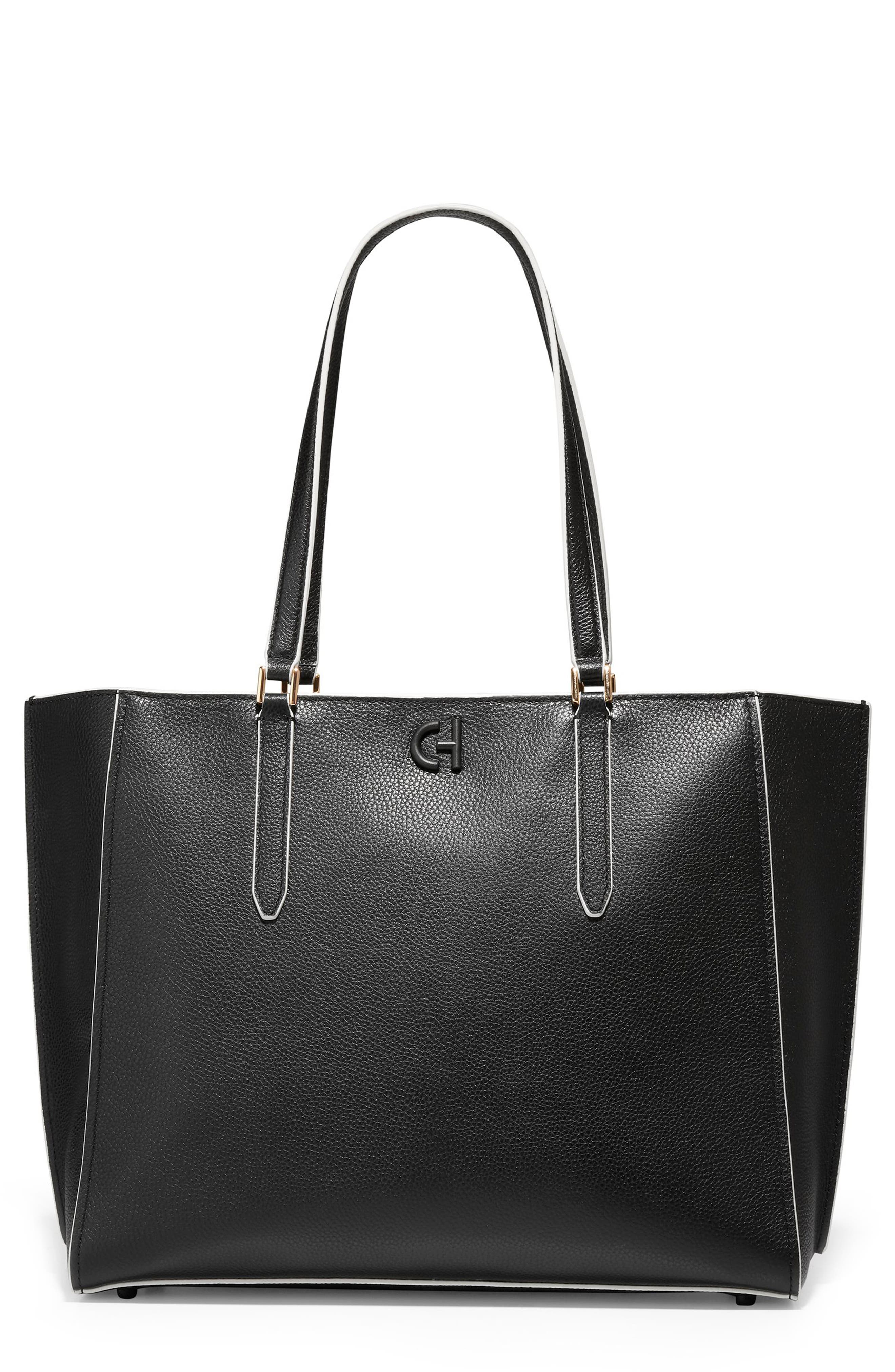 Cole Haan Go-To Leather Tote, Main, color, 