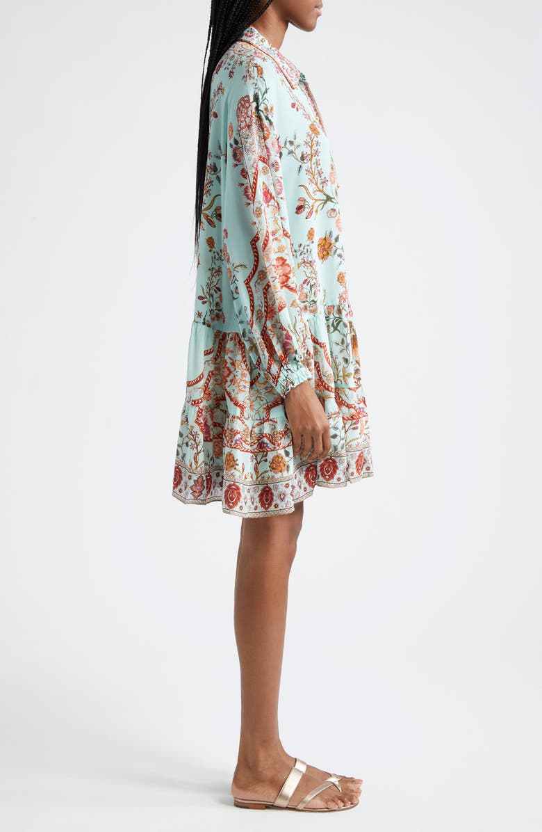 Camilla Weaving Worlds Long Sleeve Silk Shirtdress, Alternate, color, 