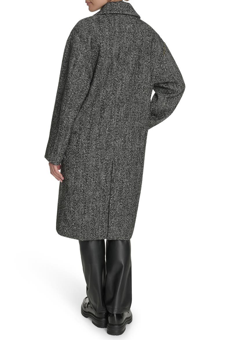 Longline Coat, Alternate, color, BLACK HOUNDSTOOTH