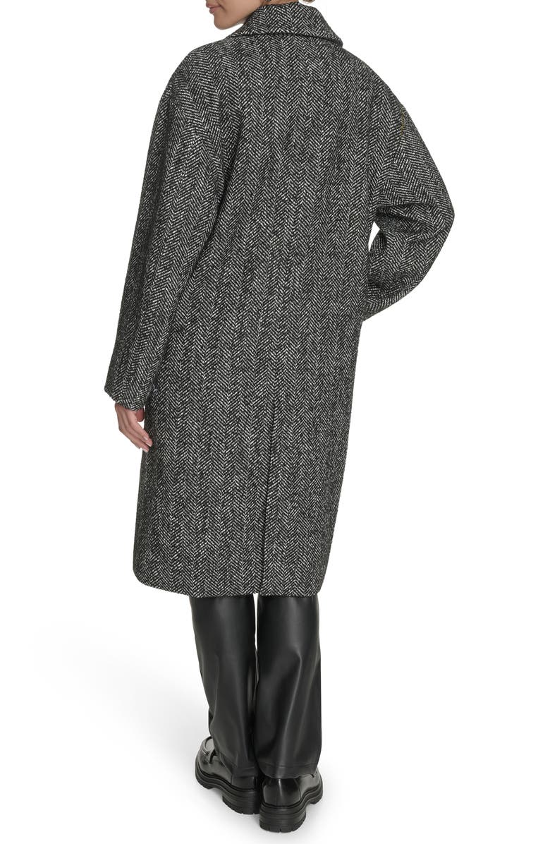 Levi's Longline Coat, Alternate, color, Black Houndstooth