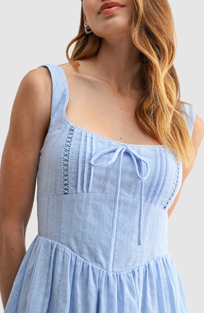 Lush Pintuck Square Neck Minidress, Alternate, color, Periwinkle