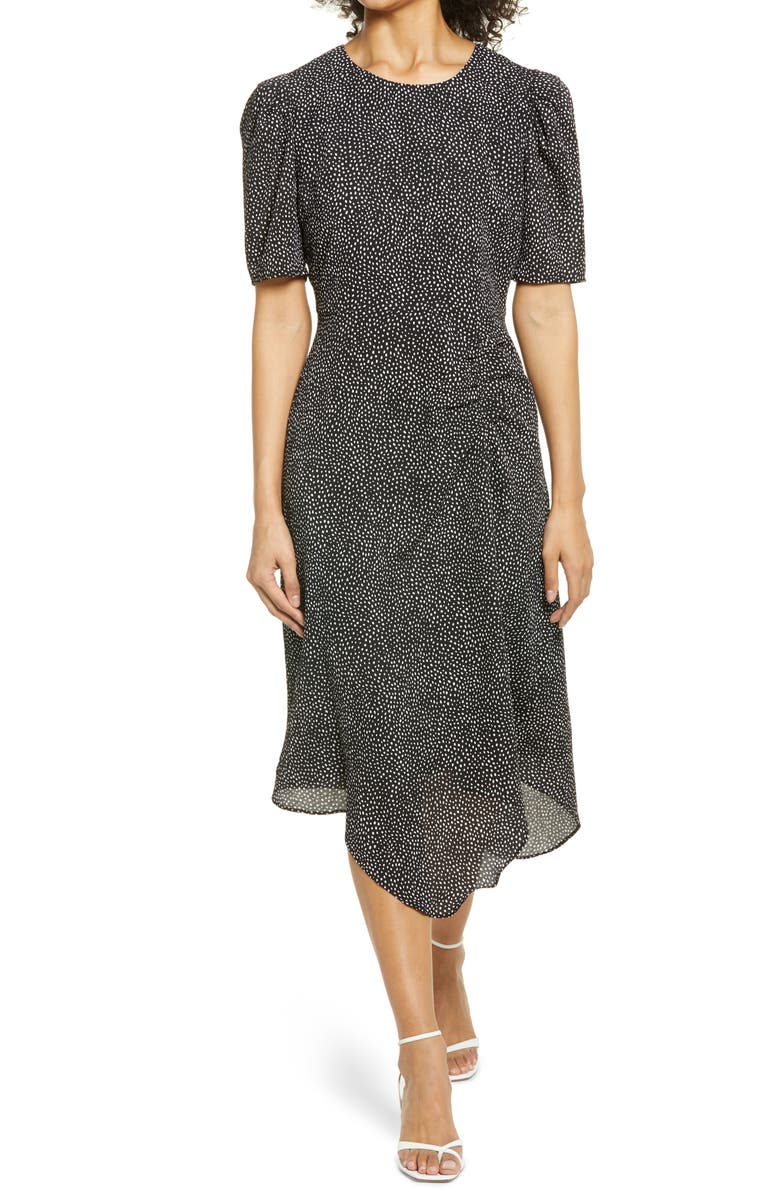 Halogen<sup>®</sup> Asymmetrical Midi Dress, Main, color, 