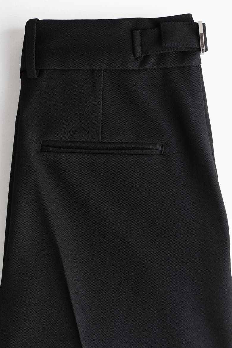 Straight-Leg Twill Pants, Alternate, color, Black