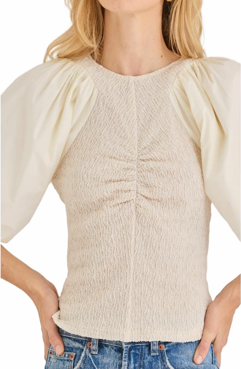 Rebecca Taylor Taryn Top, Alternate, color, Cream