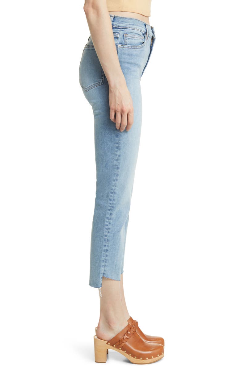 FRAME Le High Waist Cascade Hem Ankle Straight Leg Jeans, Alternate, color,