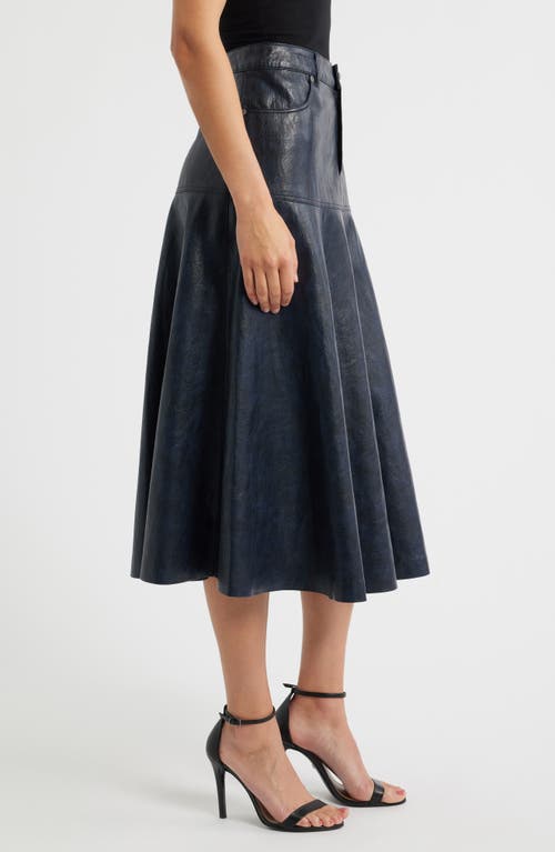 Kobi Halperin Rhea Faux Leather Midi Skirt In Black