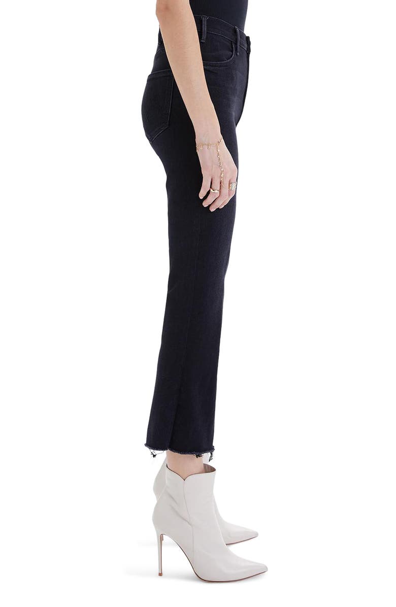 MOTHER The Hustler High Waist Fray Hem Ankle Bootcut Jeans, Alternate, color, Encounters At Night