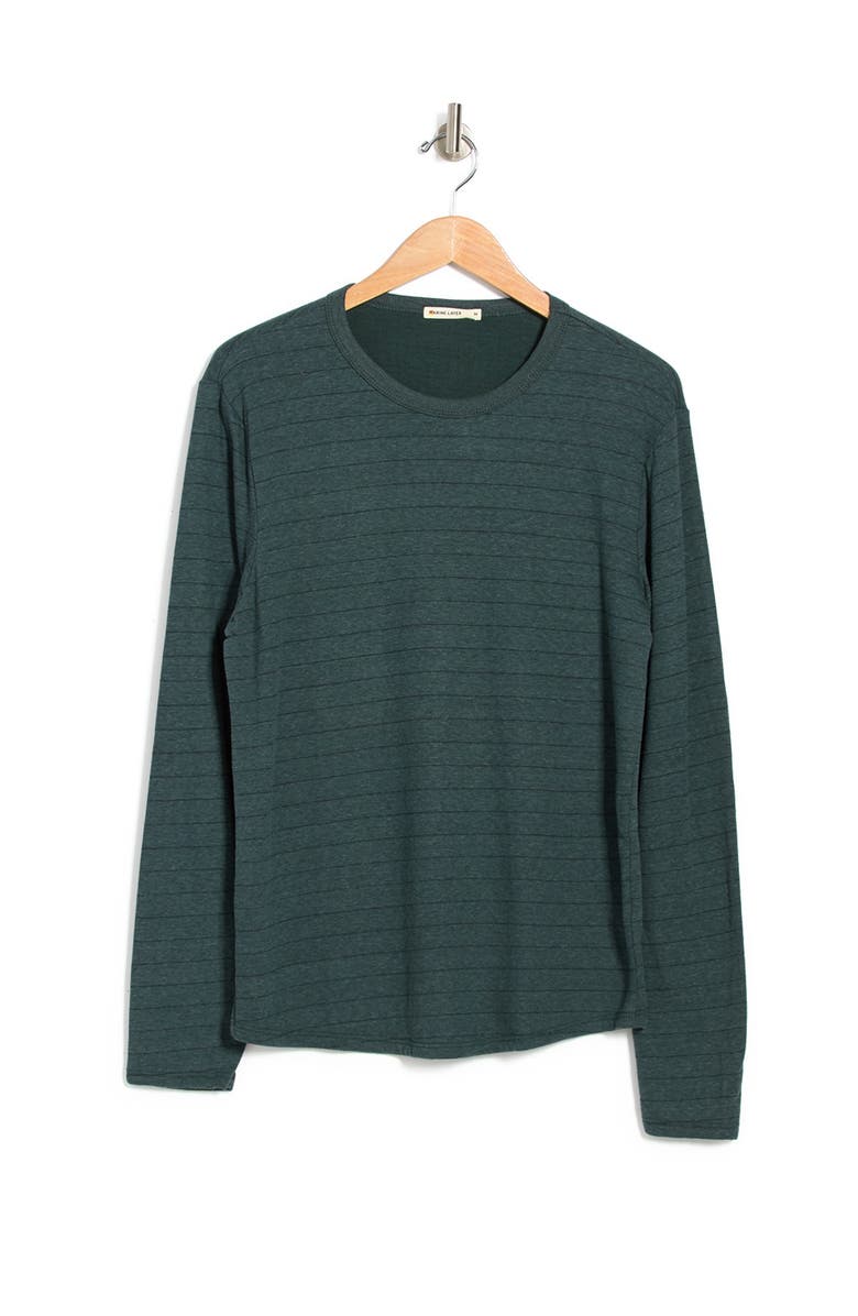 Marine Layer Stripe Crew Neck Long Sleeve T-Shirt, Alternate, color,