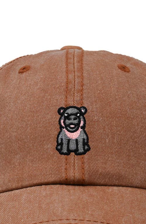 DALIX DALIX HIPPO EMBROIDERED ADJUSTABLE HAT