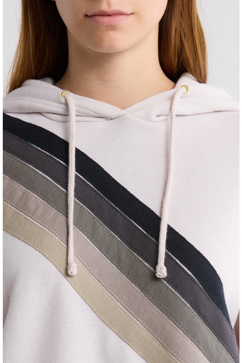 Cross Stripe Hoodie, Alternate, color, DOVE GREY/ GREY