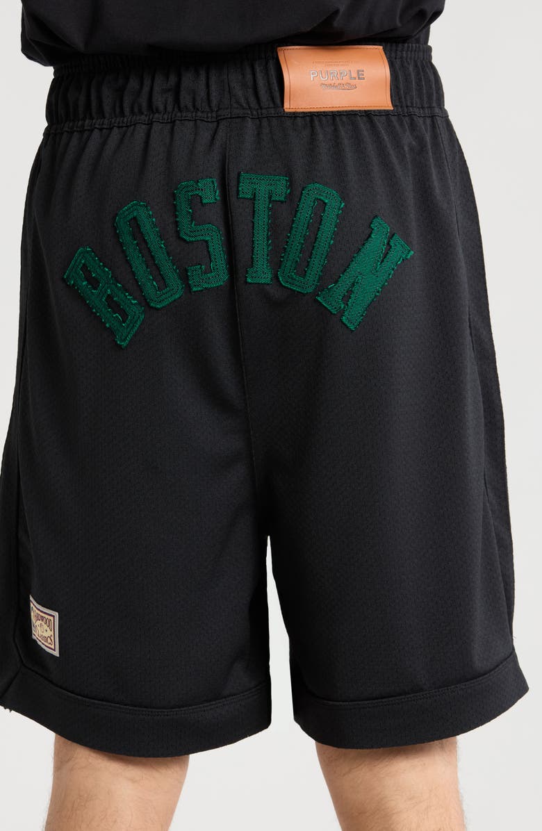 PURPLE BRAND Boston Celtics Mesh Basketball Shorts, Alternate, color,