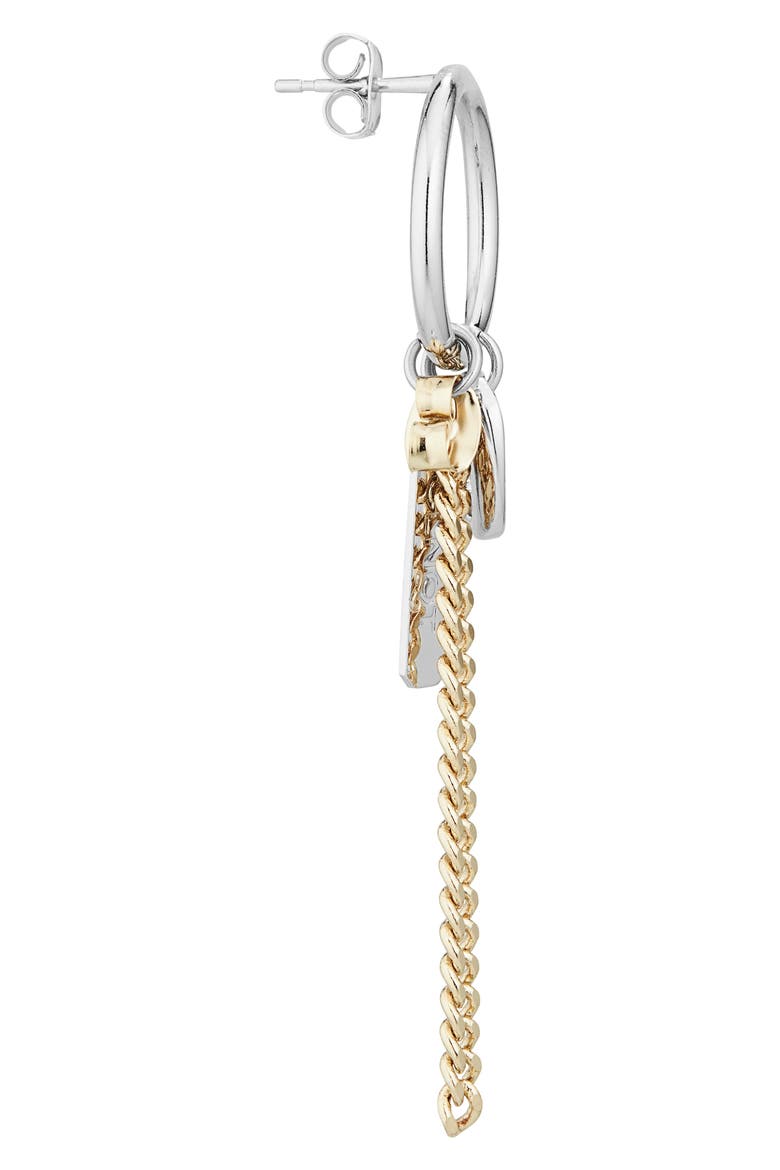 Rita Front Hoop Earrings, Alternate, color, GOLD/ PALLADIUM