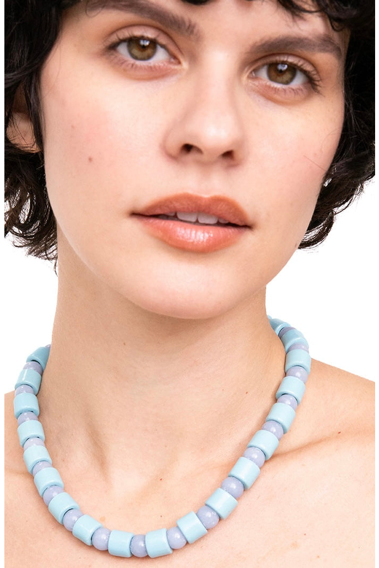 Bead One Sundry Necklace, Alternate, color, Pool & Blue Lace Agate