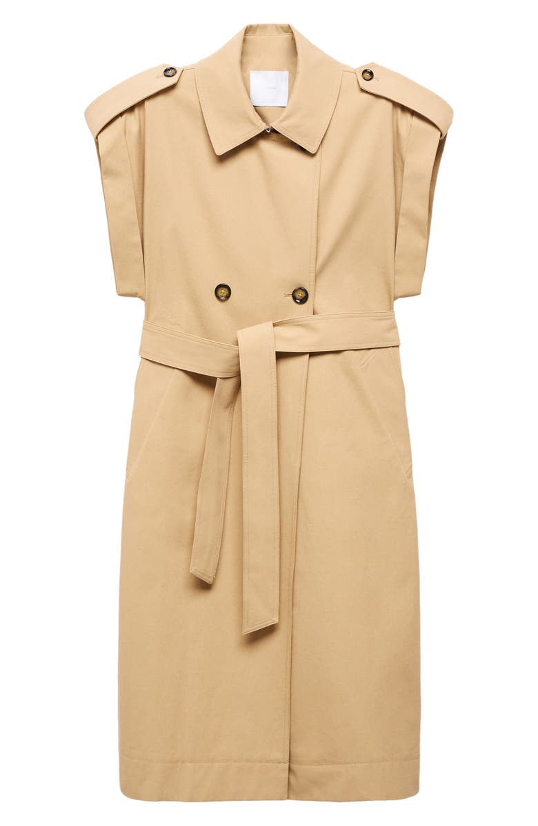 MANGO Sleeveless Trench Coat, Alternate, color, 