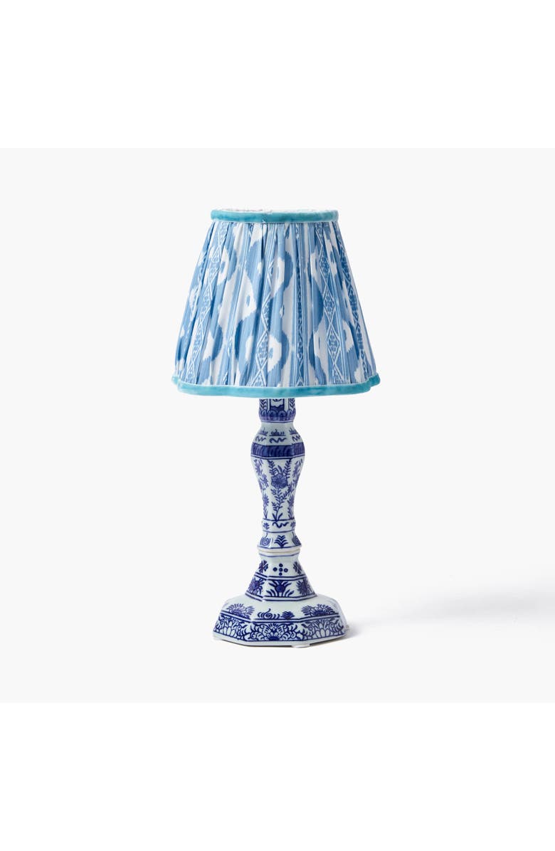 Mrs. Alice Blue Ikat Lampshade, Alternate, color, Blue