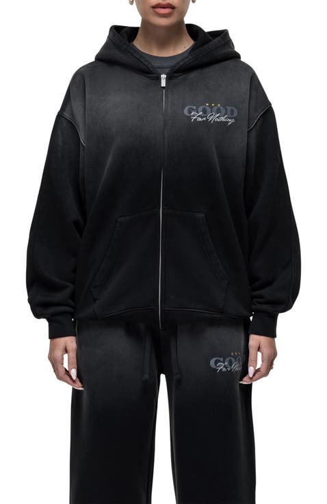 Alaska Black Zip Hoodie