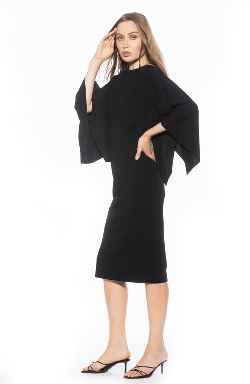 Alexia Admor Billie Bateau Neck Midi Dress In Black