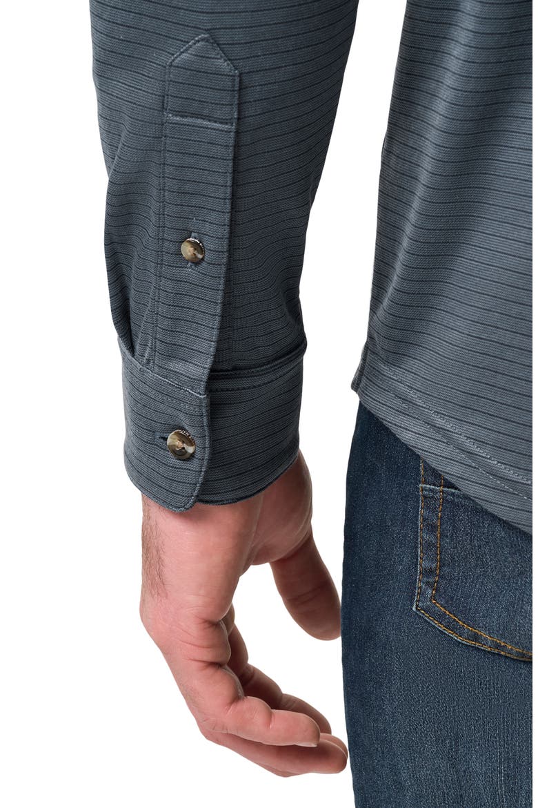 The Zinna 2.0 Long Sleeve Polo, Alternate, color, MOOD INDIGO/ VINTAGE INDIGO