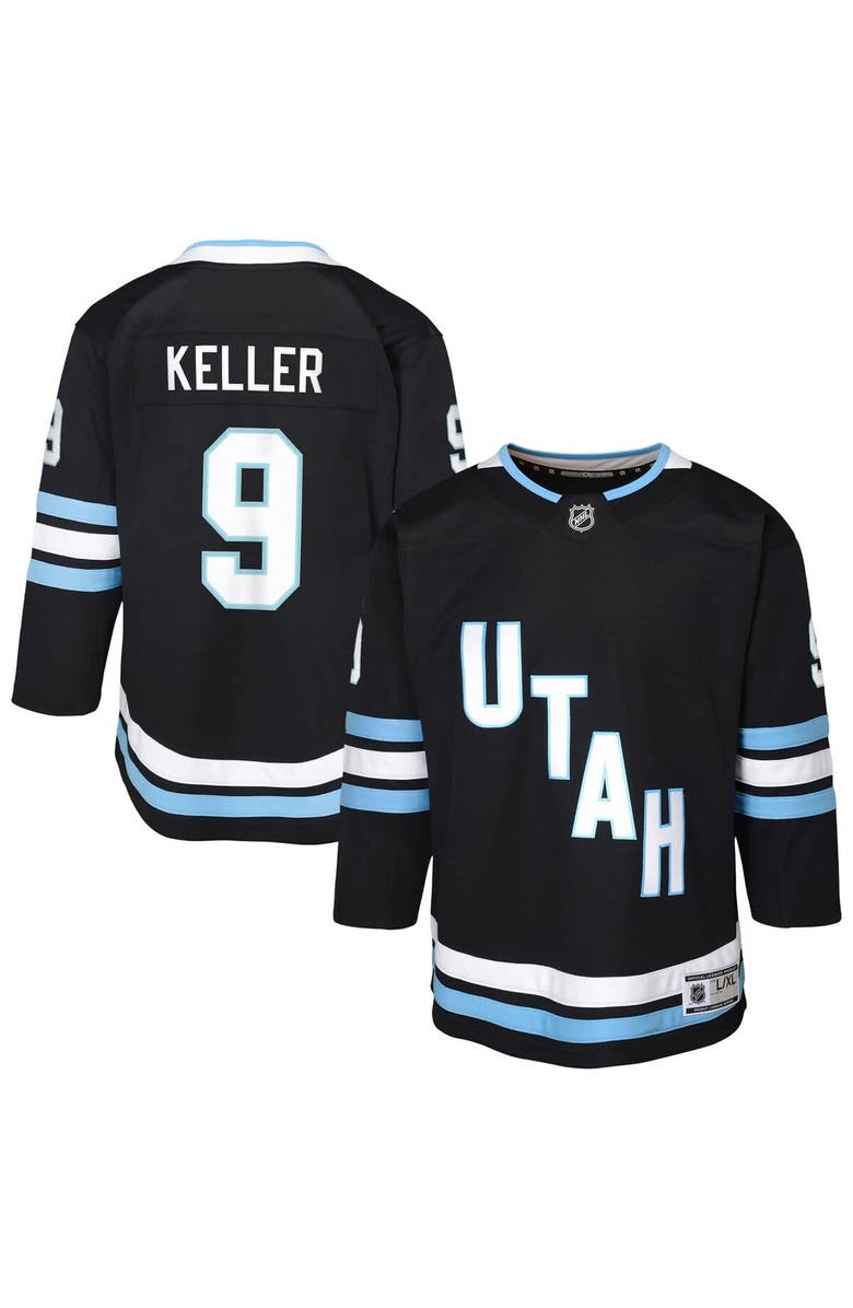Outerstuff Youth Clayton Keller Black Utah Hockey Club Home Premier Player Jersey, Main, color, 