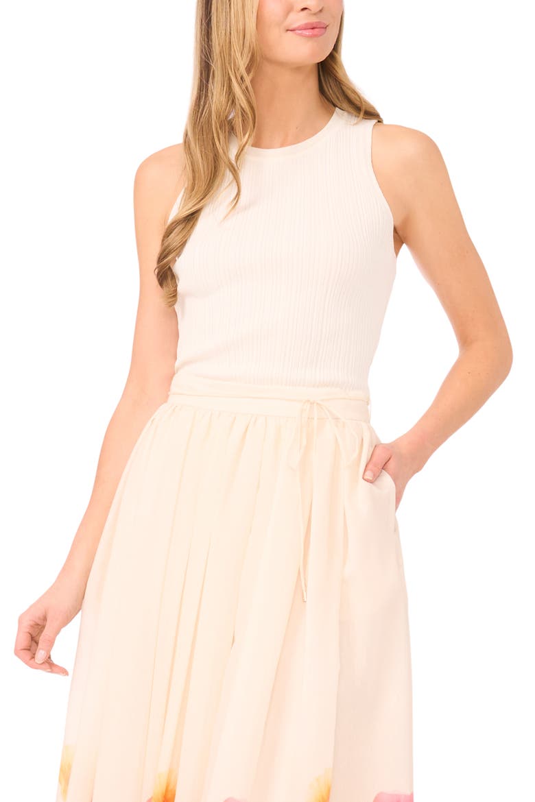Colette Variegated Rib Tank, Main, color, VANILLA ICE
